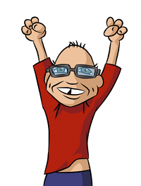 Original cartoon portrait of David
