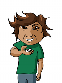 Original cartoon portrait of Nik